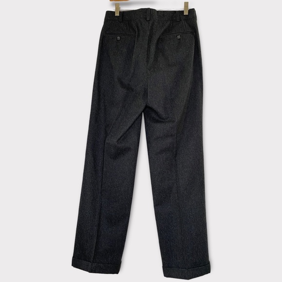 Vintage 90s J. Crew Women’s Wool High Rise Trousers Pleated Gray Pants - Picture 9 of 11
